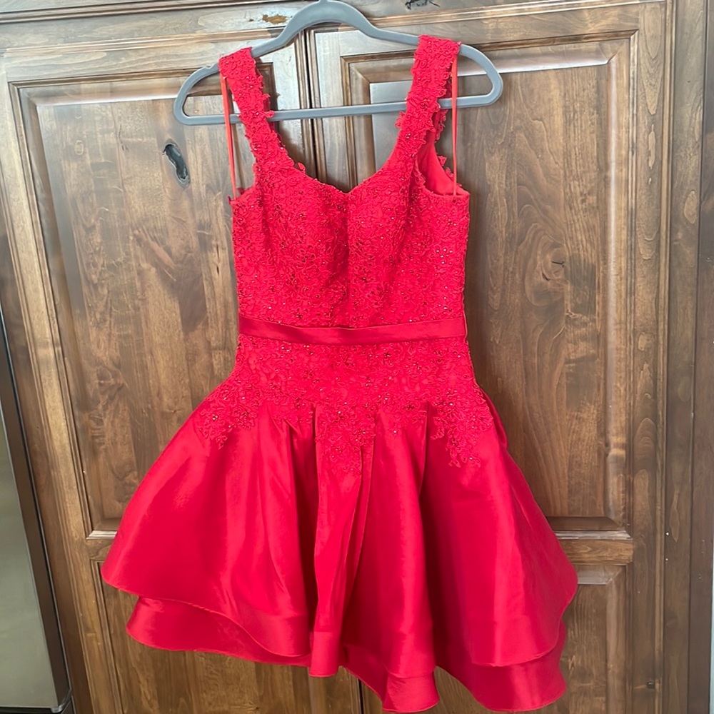 Red cocktail dress